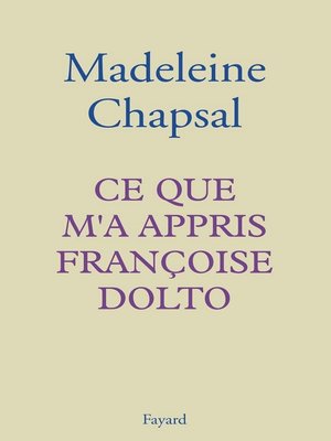 cover image of Ce que m'a appris Françoise Dolto